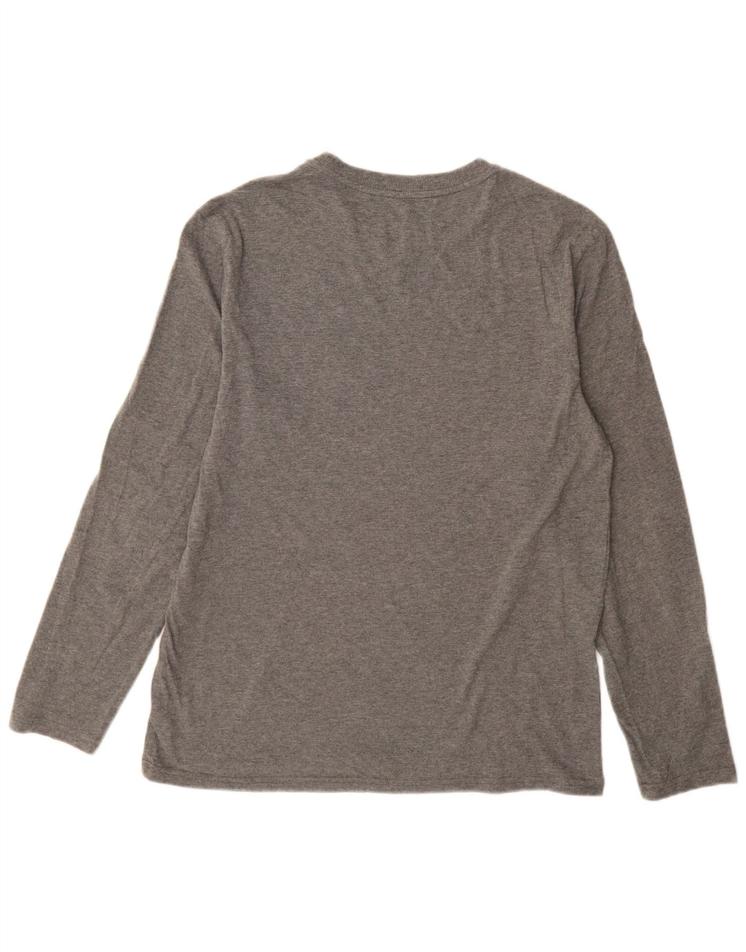 EDDIE BAUER Top da uomo a maniche lunghe in cotone grigio medio