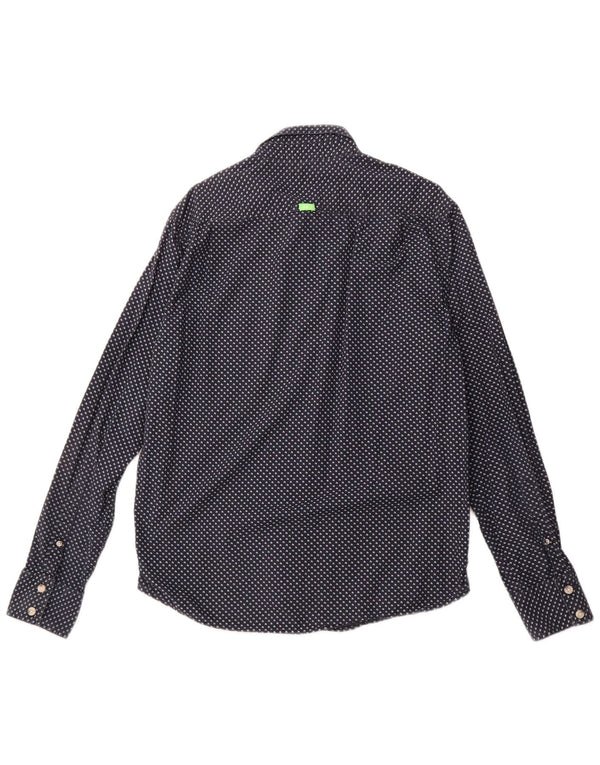 Camicia grafica da uomo SUPERDRY 2XL Blu navy maculato