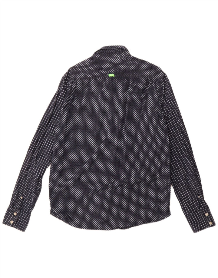 Camicia grafica da uomo SUPERDRY 2XL Blu navy maculato