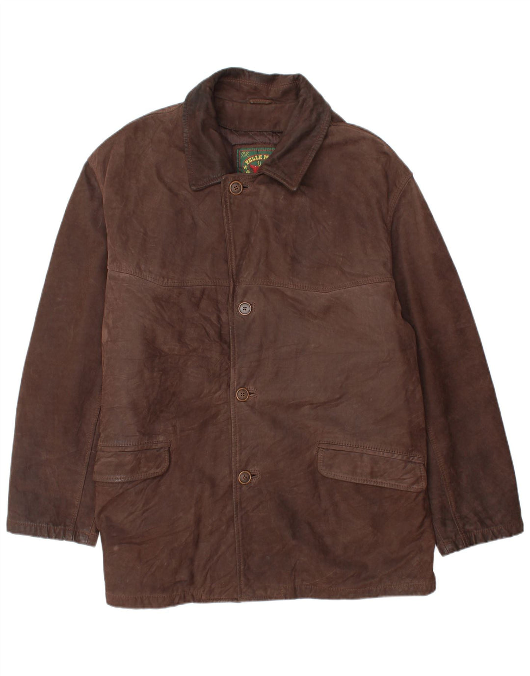 Pelle Moda Giacca in Pelle Uomo IT 54 2XL Pelle Marrone