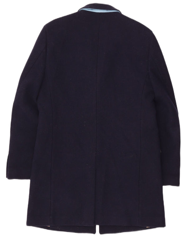 Cappotto vintage da uomo UK 42 XL in lana blu navy