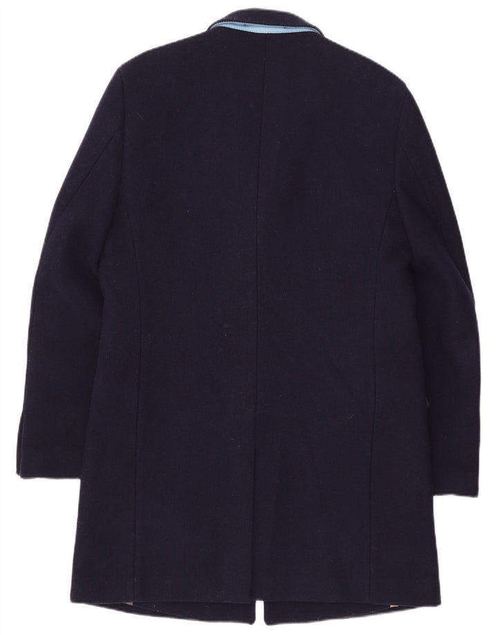 Cappotto vintage da uomo UK 42 XL in lana blu navy