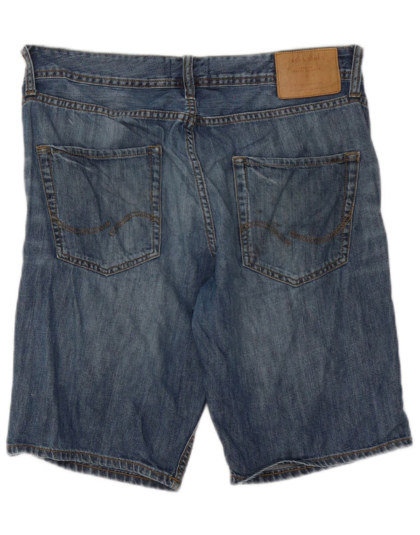Pantaloncini di jeans vestibilità regolare da uomo Jack & Jones medi W32 cotone blu