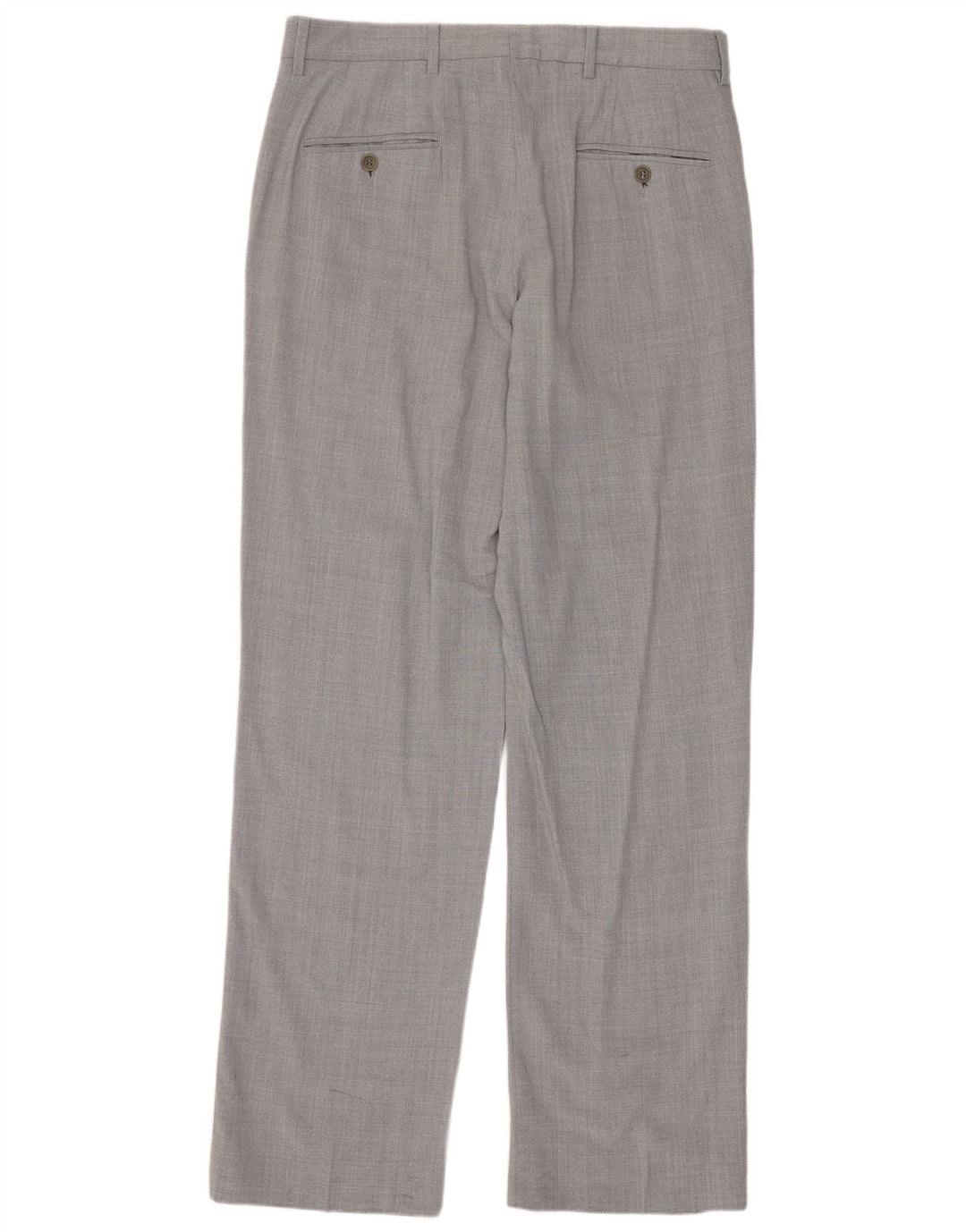 Pantaloni da abito dritti da uomo Zara EU 40 medio W31 L33 lana grigia