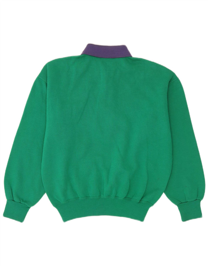 Sergio Tacchini Felpa da uomo con collo alto Maglione piccolo verde color block