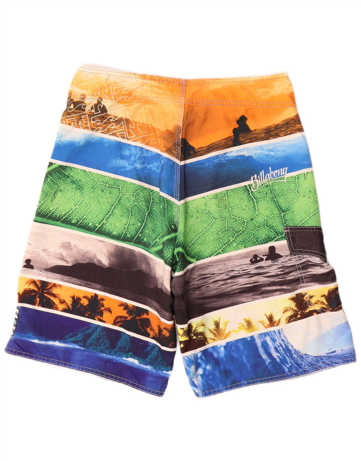Pantaloncini da bagno grafici da uomo Billabong a righe medie multicolori