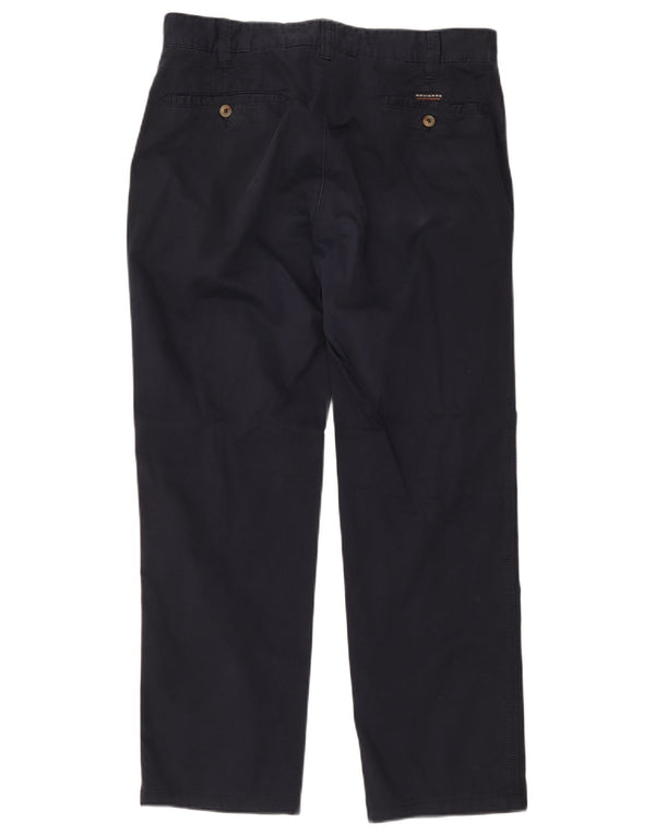 Pantaloni Chino Dritti da Uomo Navigare IT 52 XL W36 L30 Blu Navy Cotone