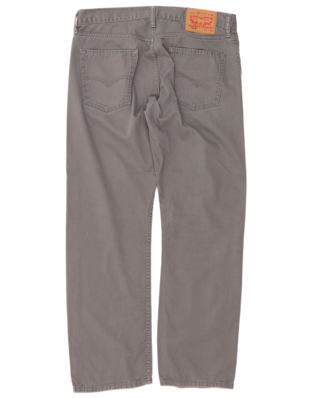 Levi's Uomo 514 Jeans dritti W34 L30 Cotone grigio