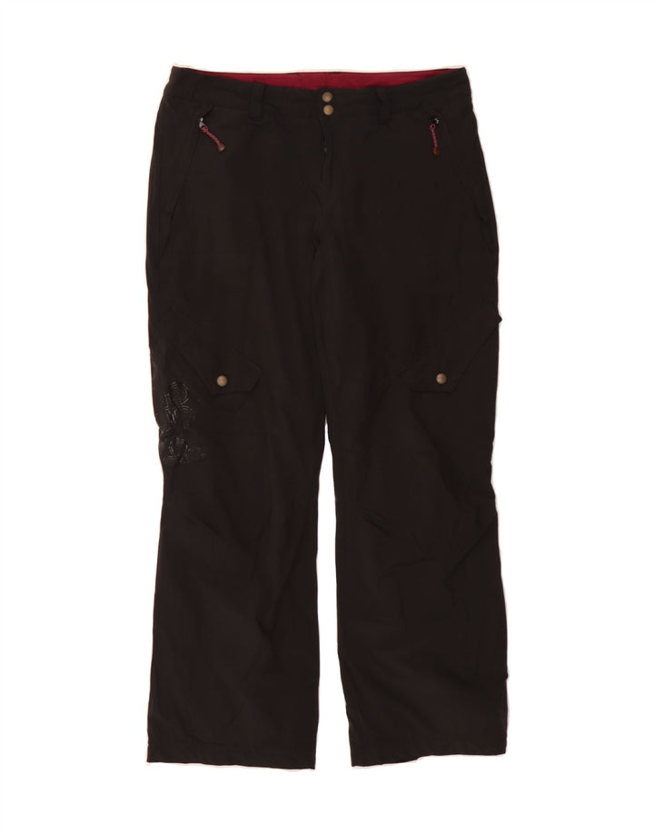 EDDIE BAUER Womens Straight Cargo Trousers US 10 Large W34 L28 Black Vintage Eddie Bauer and Second-Hand Eddie Bauer from Messina Hembry 