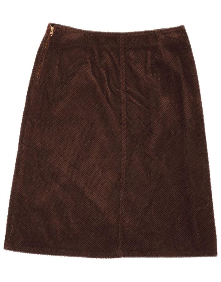 Gonna in velluto a coste da donna Sisley W28 Marrone medio