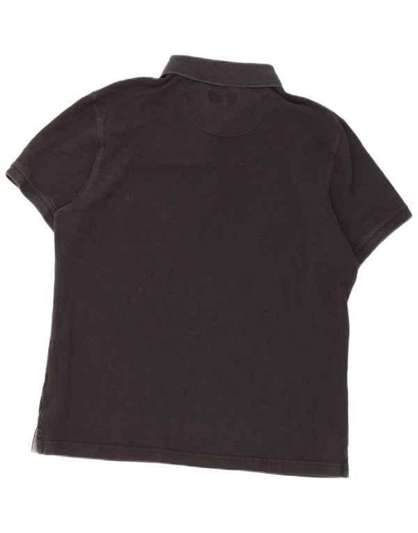 Polo da uomo Barbour grande in cotone nero