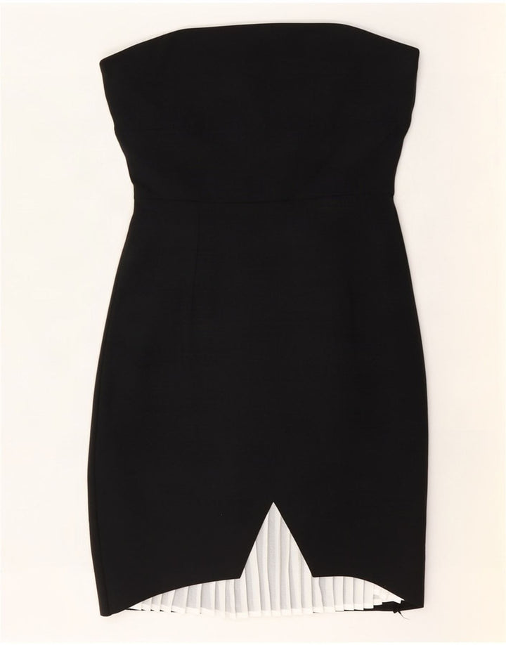 Abito senza spalline da donna Zara UK 8 piccolo poliestere nero