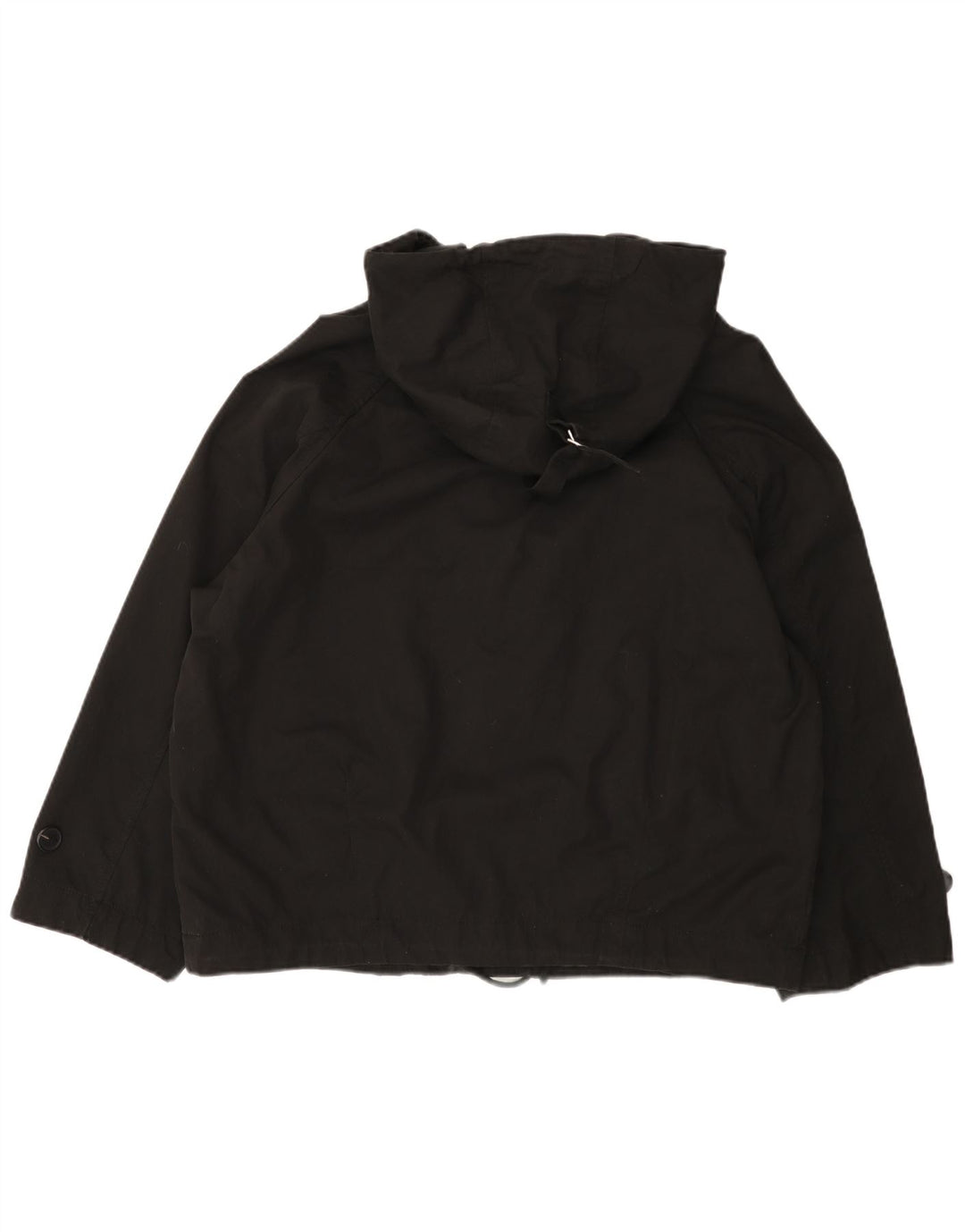 Giacca a vento oversize con cappuccio da donna Zara UK 14 cotone nero medio