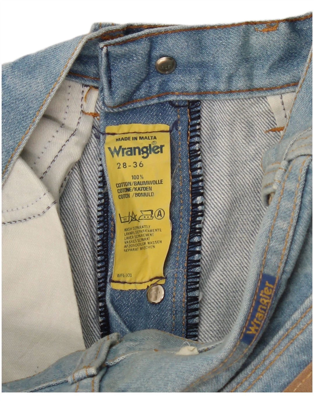 Jeans slim da donna Wrangler W28 L36 cotone blu