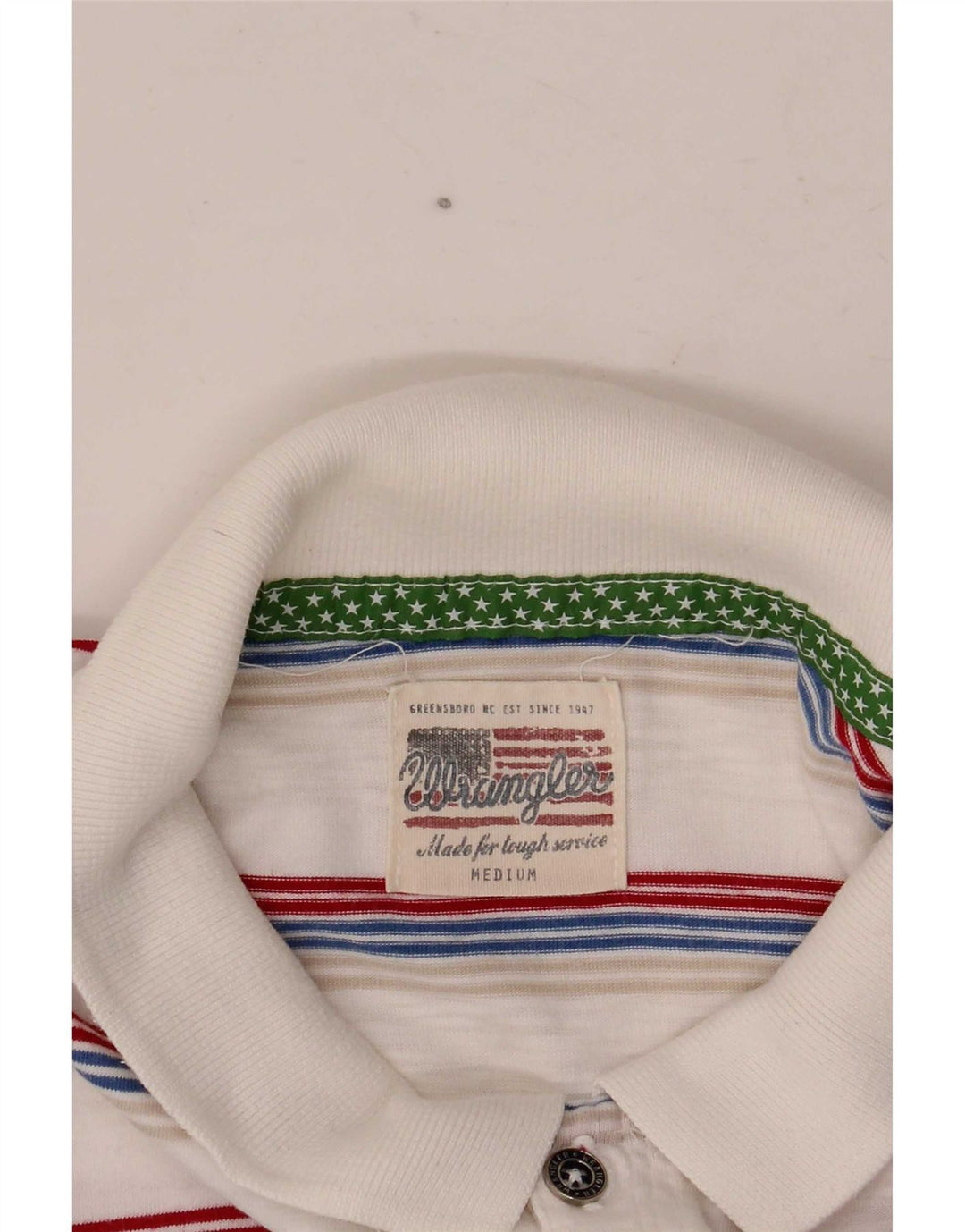 Polo da donna Wrangler UK 12 a righe bianche medie