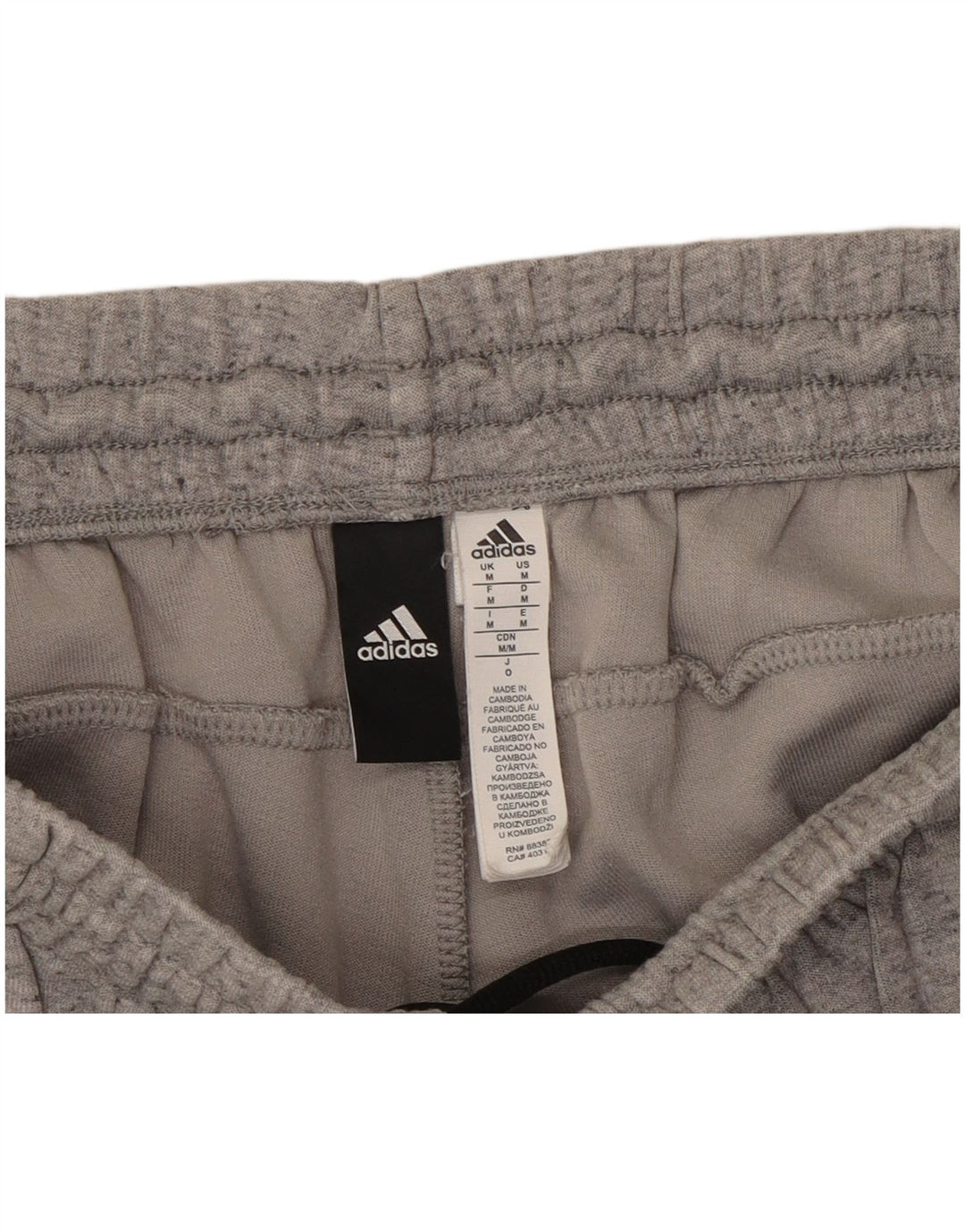 Pantaloni da tuta da uomo Adidas in cotone mélange grigio medio
