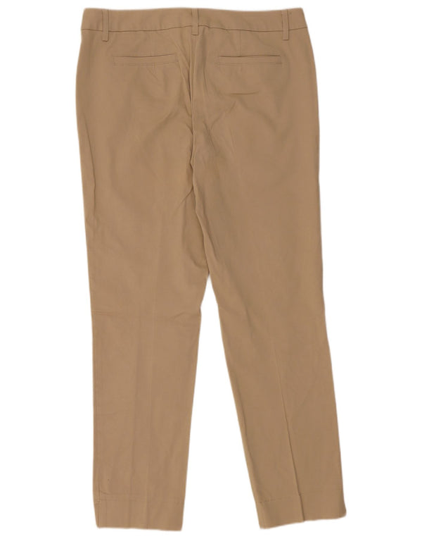 MARELLA Womens Slim Casual Trousers UK 14 Large W34 L28  Beige Cotton