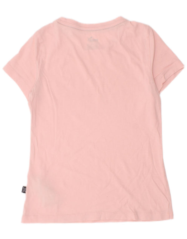 Maglietta grafica per ragazze Puma 9-10 anni in cotone rosa