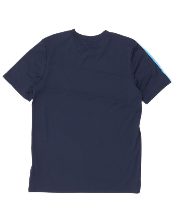 T-shirt da ragazzo Adidas Top 13-14 anni in poliestere color block blu navy