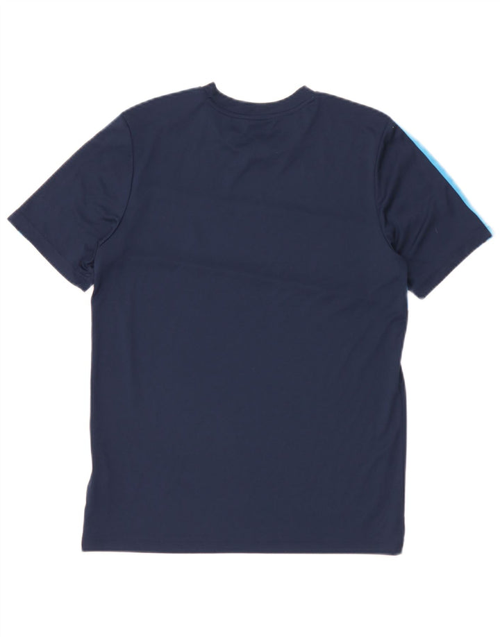 T-shirt da ragazzo Adidas Top 13-14 anni in poliestere color block blu navy