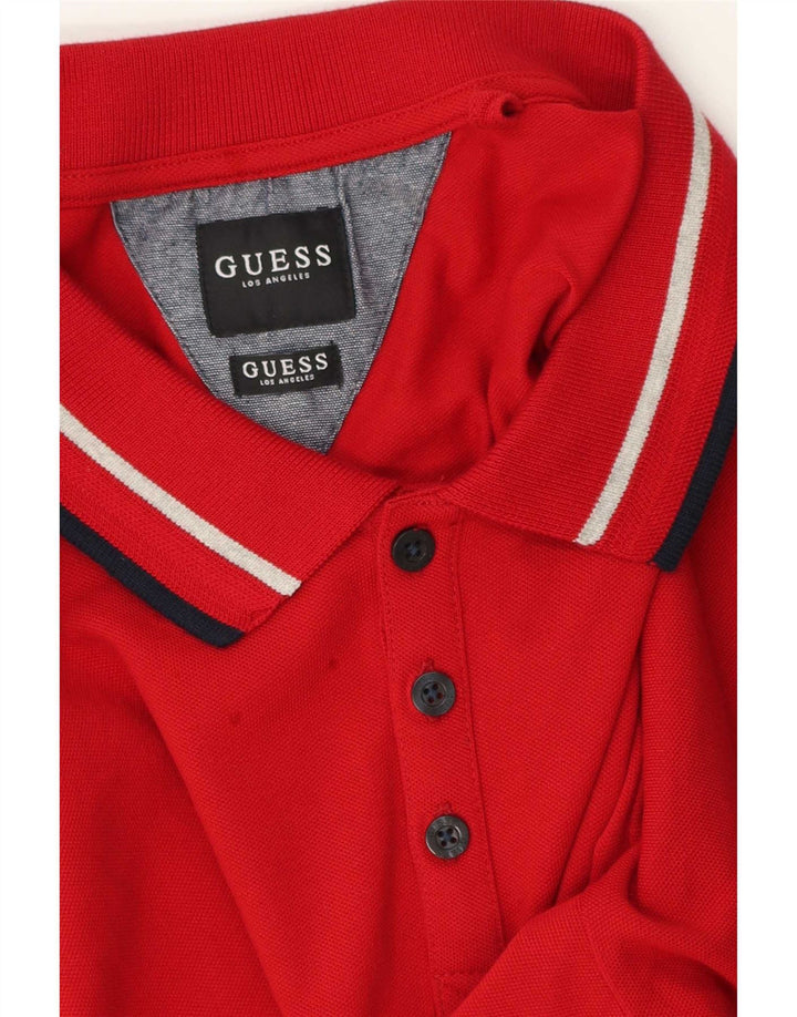 Polo da uomo Guess a righe grandi rosse