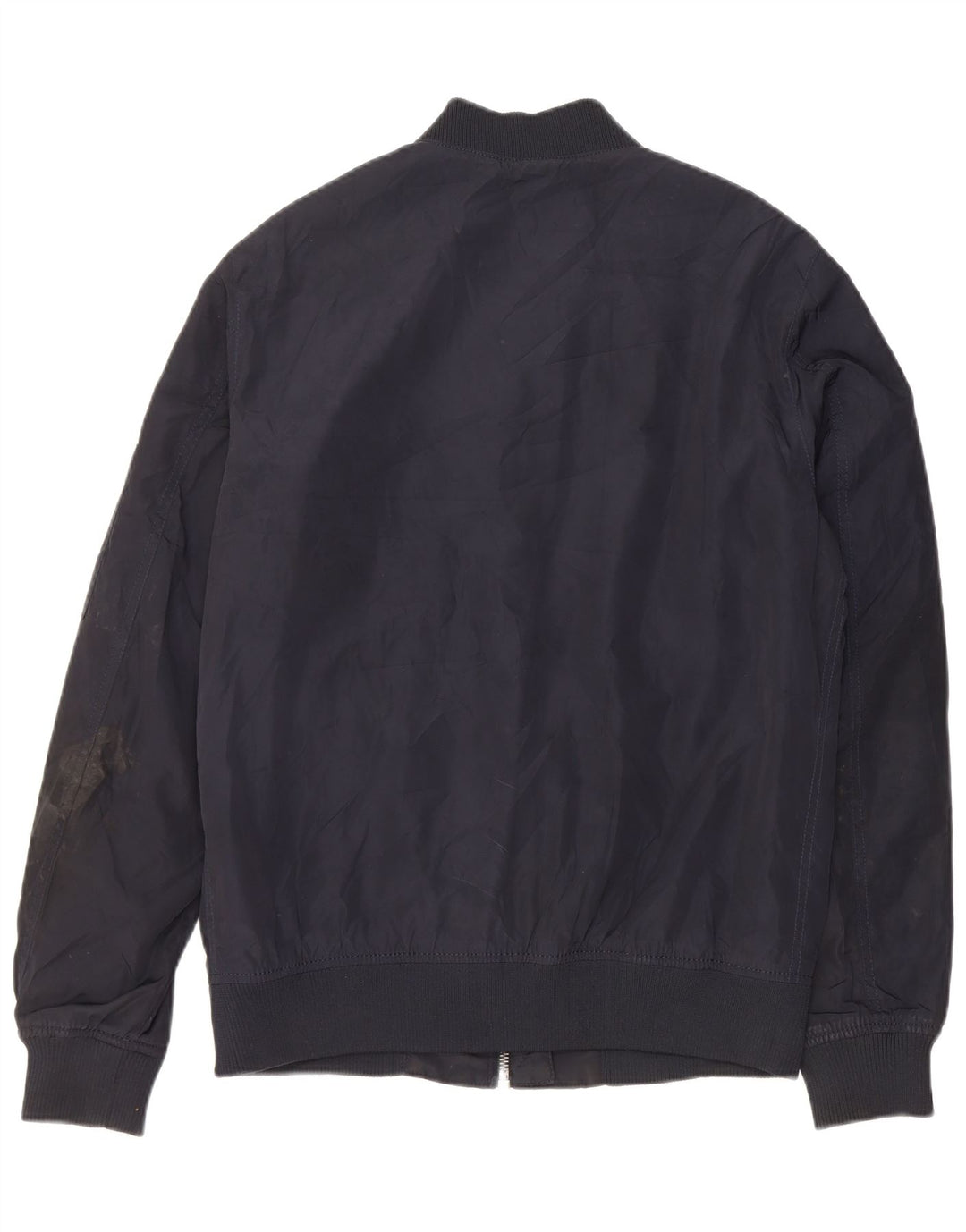 Giubbotto bomber da uomo Zara UK 40 grande poliestere blu navy