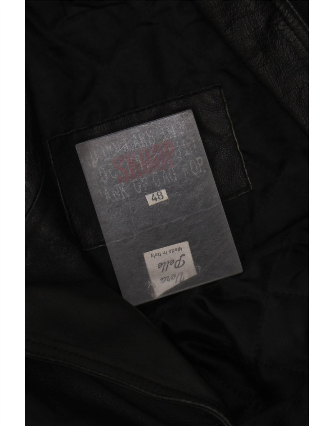 Cappotto in Pelle Donna VINTAGE IT 48 XL Pelle Nera