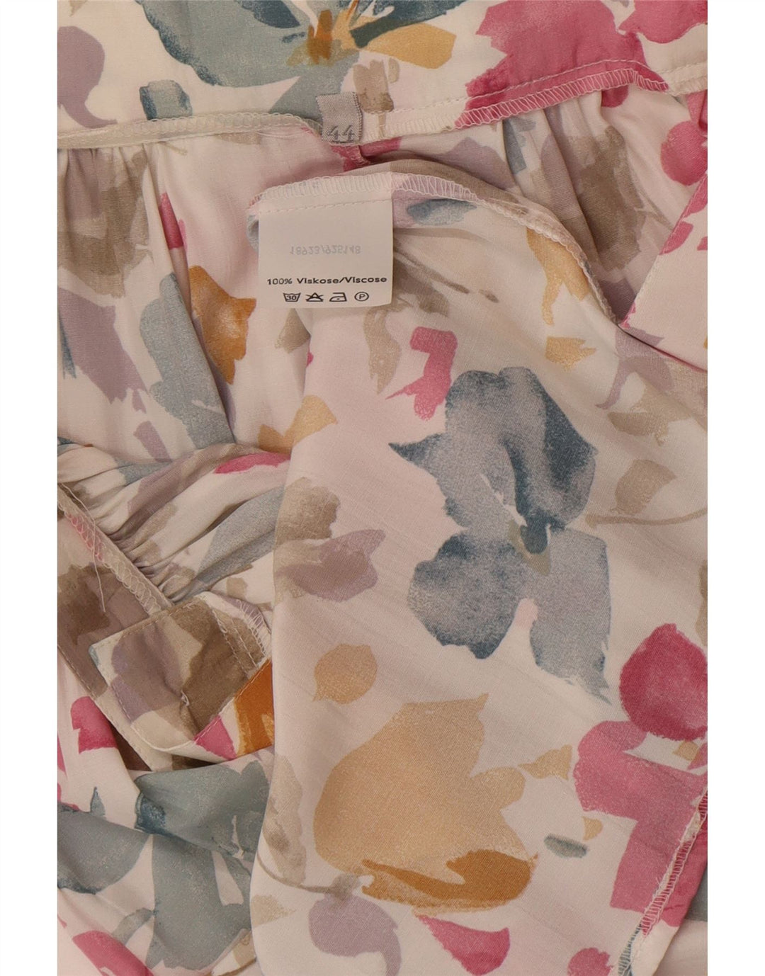 Gonna svasata da donna vintage IT 44 media W31 viscosa floreale multicolore