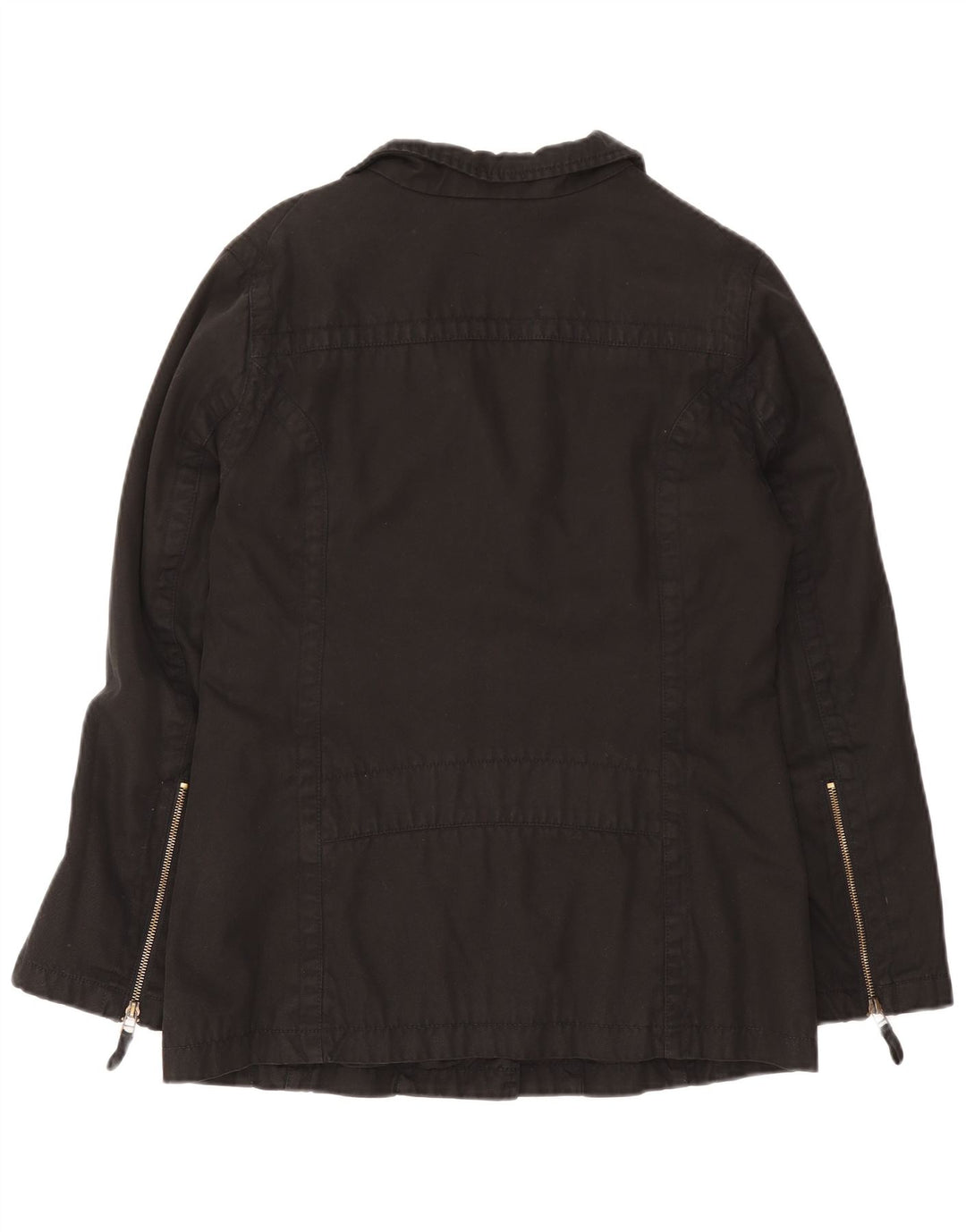 Giacca utility da donna Massimo Dutti UK 16 grande cotone nero