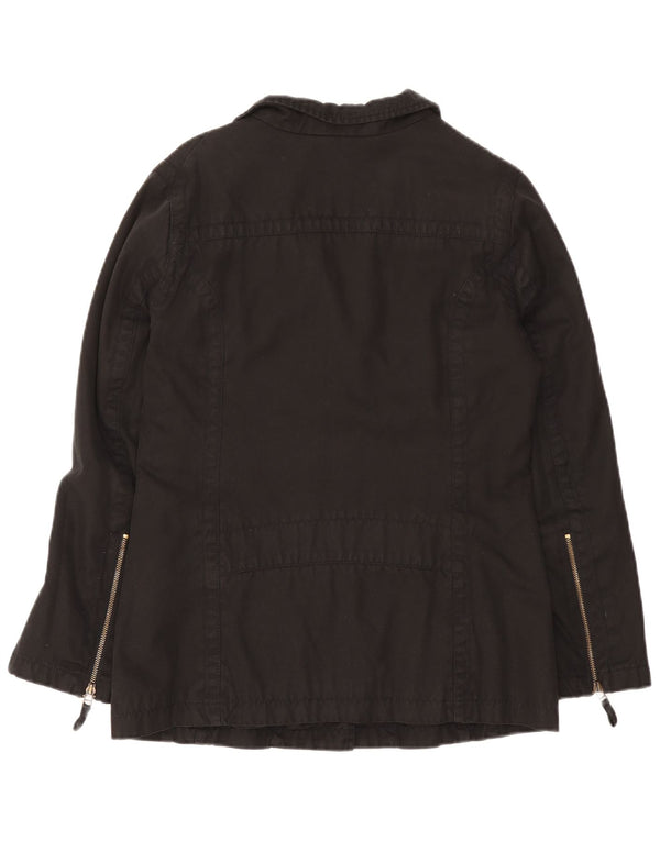 Giacca utility da donna Massimo Dutti UK 16 grande cotone nero