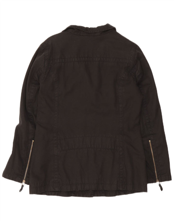 Giacca utility da donna Massimo Dutti UK 16 grande cotone nero