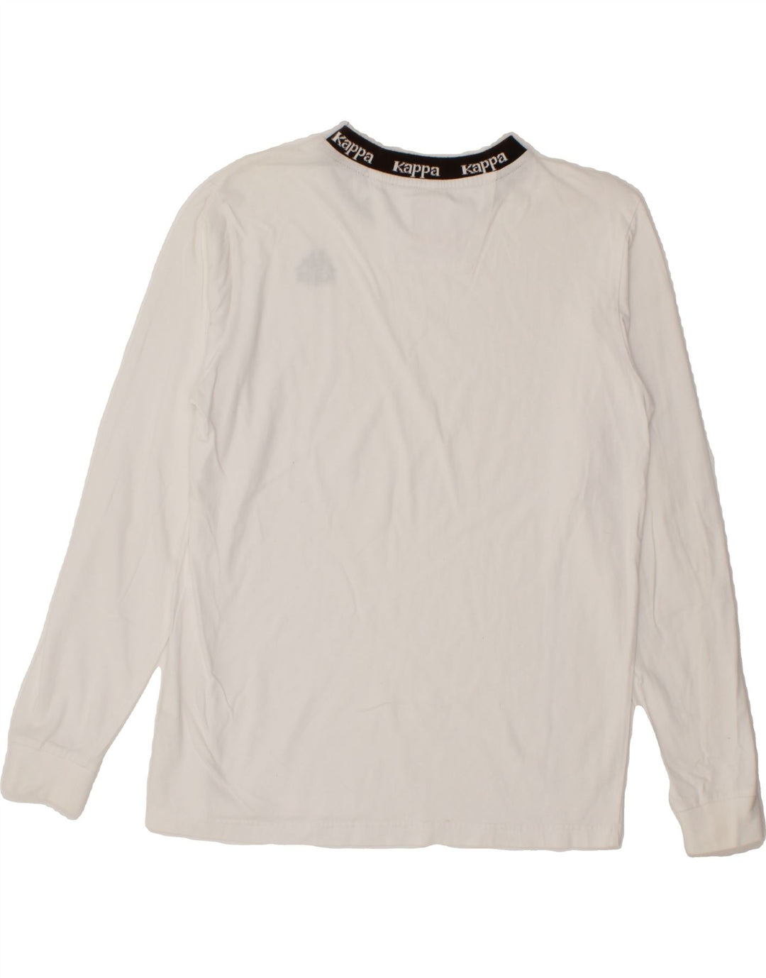 KAPPA Mens Top Long Sleeve Large White Cotton Vintage Kappa and Second-Hand Kappa from Messina Hembry 