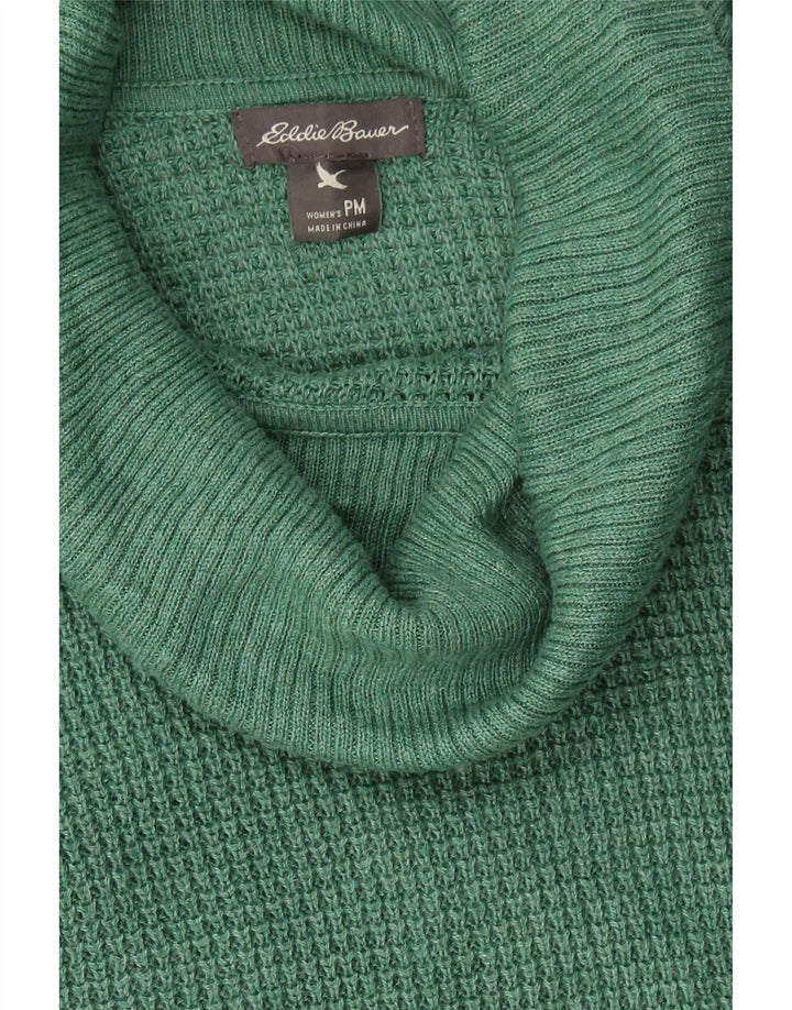 EDDIE BAUER Womens Longline Roll Neck Jumper Sweater UK 14 Medium Green Vintage Eddie Bauer and Second-Hand Eddie Bauer from Messina Hembry 