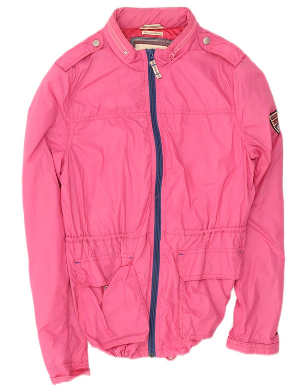 Giacca antipioggia militare con cappuccio da donna Tommy Hilfiger UK 18 XL poliestere rosa