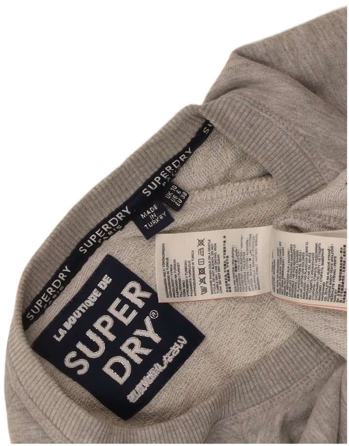 Felpa con grafica da donna Superdry Maglione UK 10 Small Grey Flecked