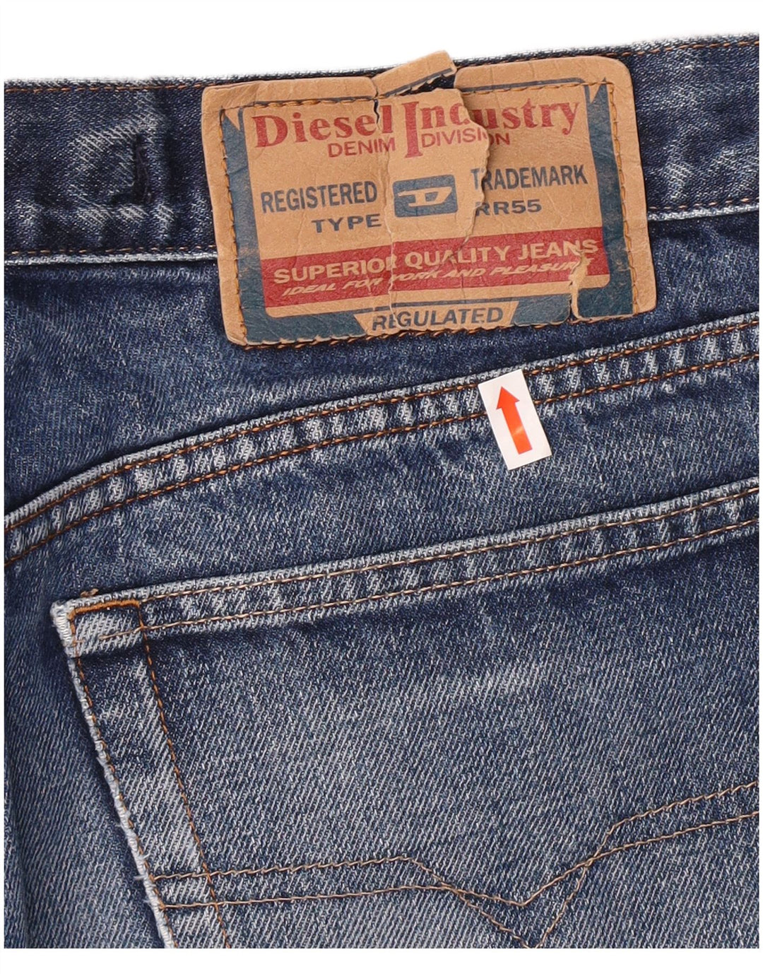 Jeans dritti da uomo DIESEL W34 L33 cotone blu classico