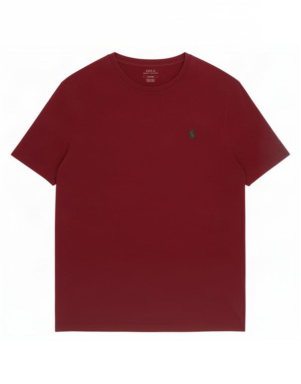 T-shirt da uomo Polo Ralph Lauren Top in cotone bordeaux medio
