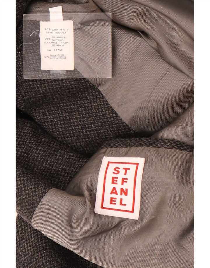 Giacca Blazer da Uomo a 3 Bottoni Stefanel IT 52 XL Lana Grigia