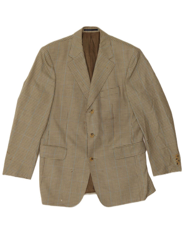 Giacca blazer da uomo Burberry EU 48 lana vergine pied de poule gialla media