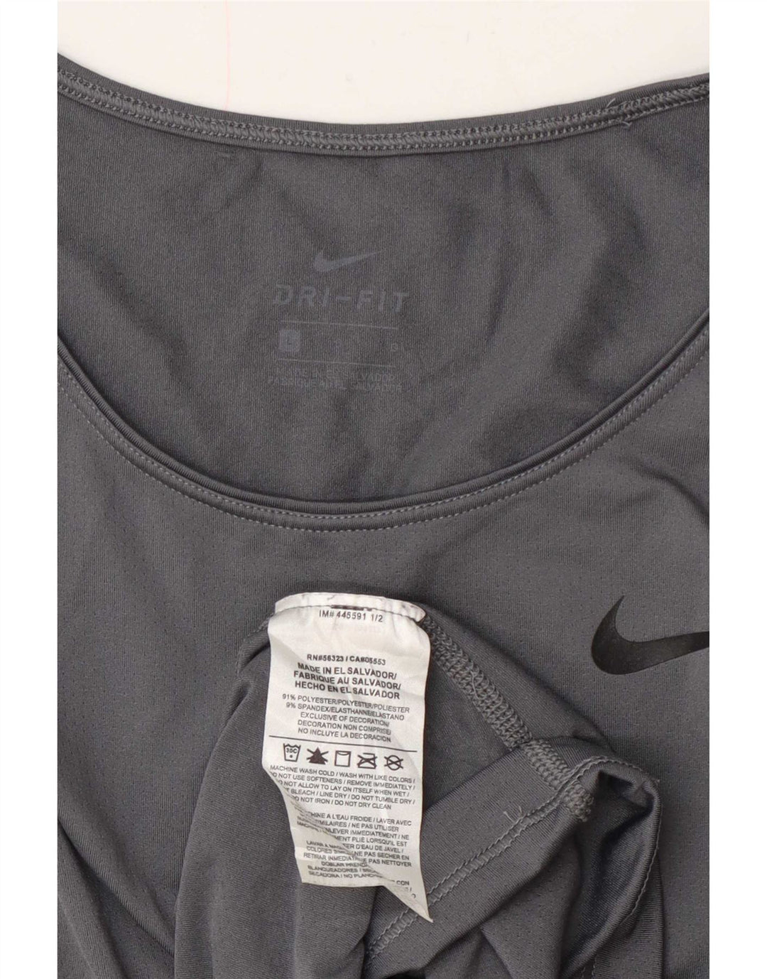 T-shirt Nike Dri Fit da donna, taglia UK 16, grande, in poliestere grigio