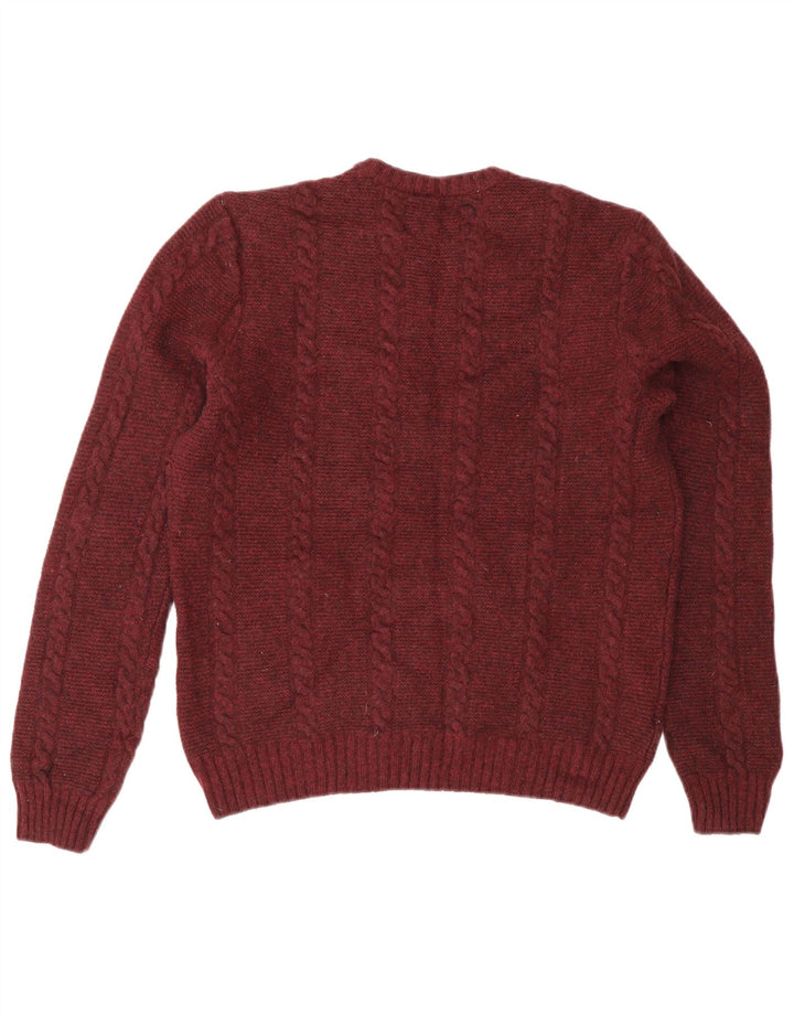 Maglione maglione girocollo da donna vestibilità regolare Penguin UK 14 Borgogna medio