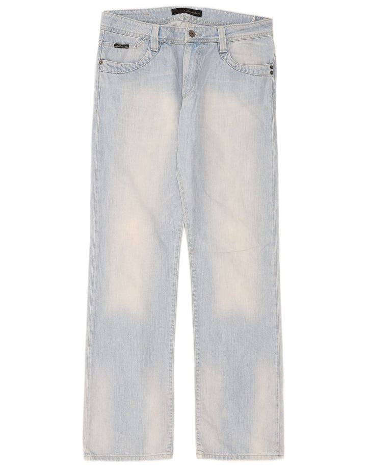 Jeans dritti da donna Calvin Klein W32 L34 cotone blu