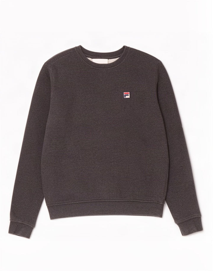Felpa Fila Uomo Maglione Cotone Grigio Medio