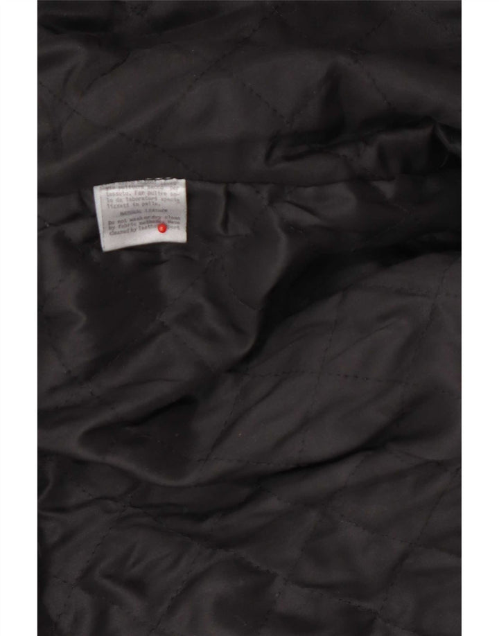 Giacca da motociclista in pelle da uomo vintage UK 38 Medium Black