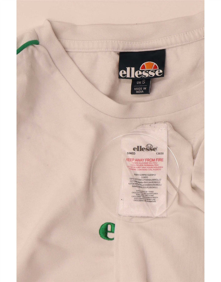 T-shirt grafica da uomo Ellesse Top piccola in cotone bianco