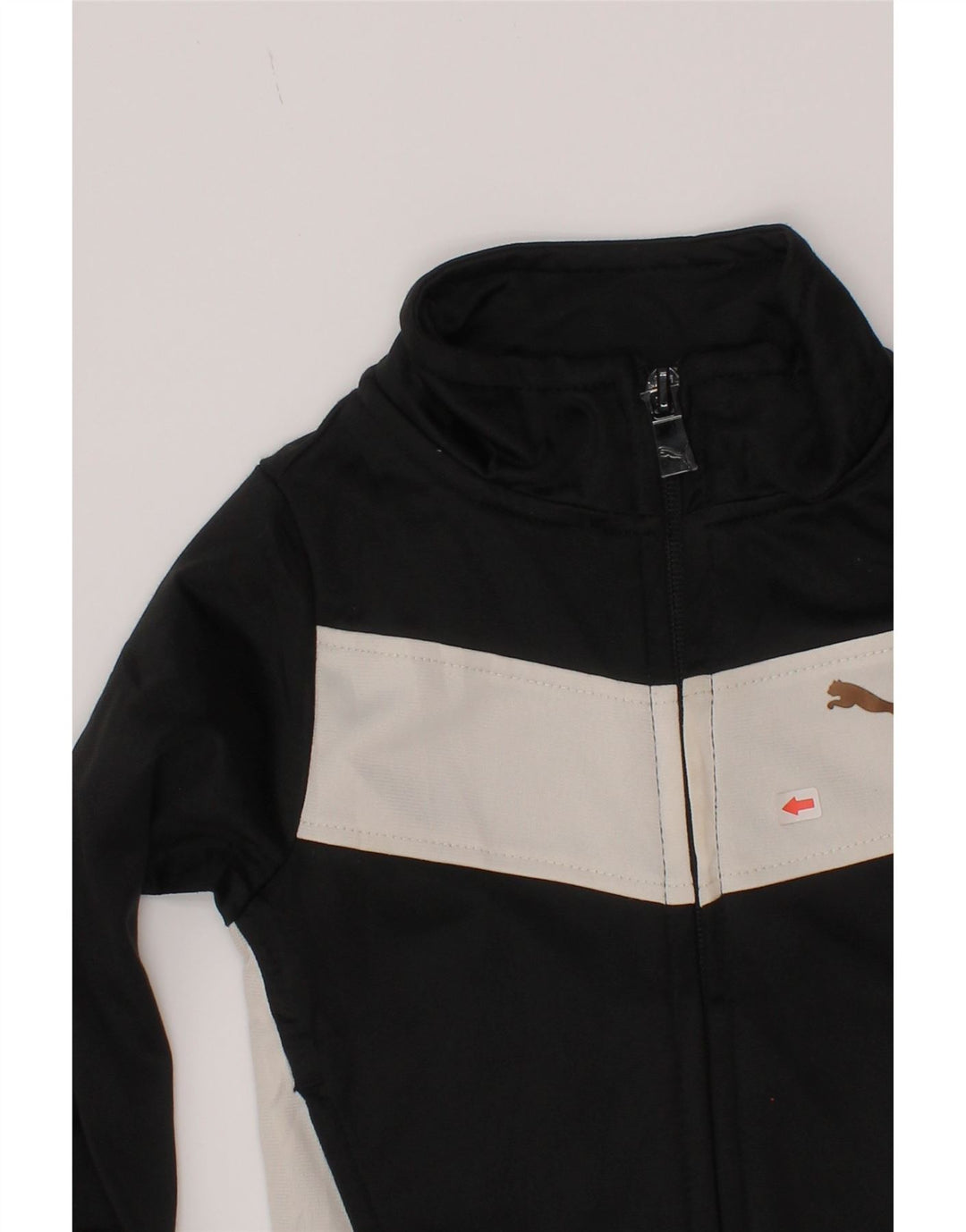 Giacca da tuta da bambino Puma da bambino 9-12 mesi in poliestere color block nero