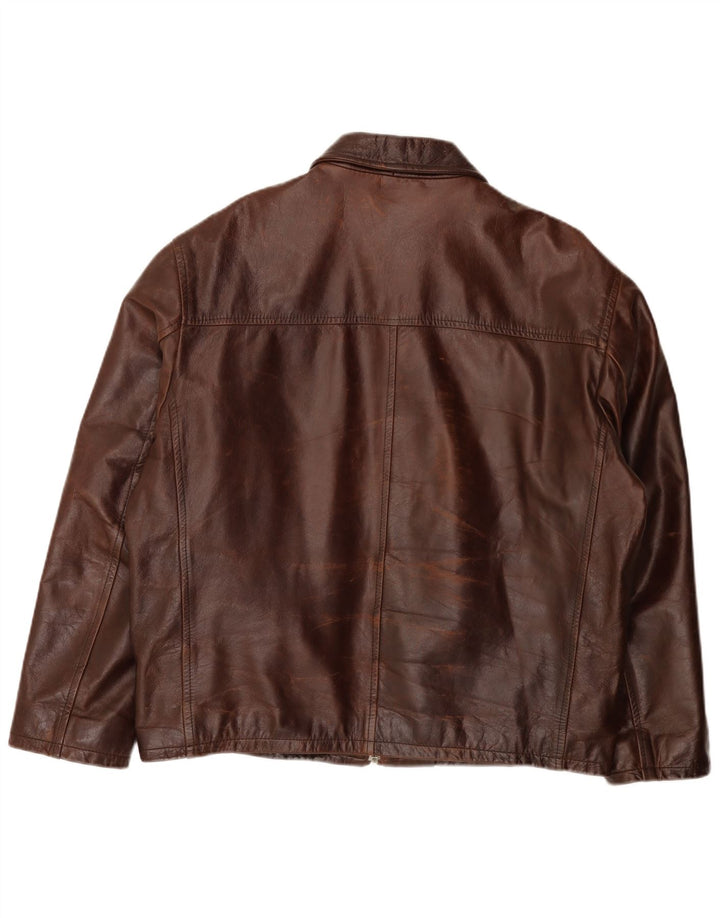 Giacca in Pelle Uomo Essebi IT 52 XL Pelle Marrone