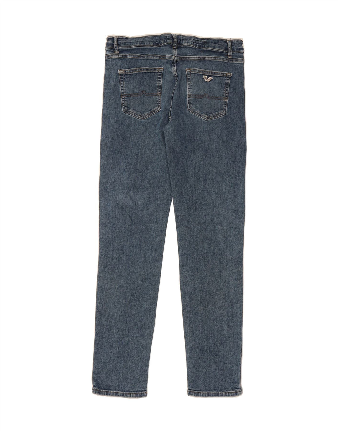 WAMPUM Womens Slim Jeans IT 50 Large W32 L31 Blue Cotton Vintage Wampum and Second-Hand Wampum from Messina Hembry 