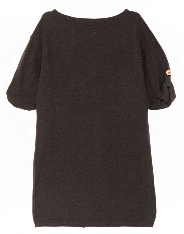 Abito maglione da donna con maniche a 3/4 Marks & Spencer UK 8 Small in viscosa grigia