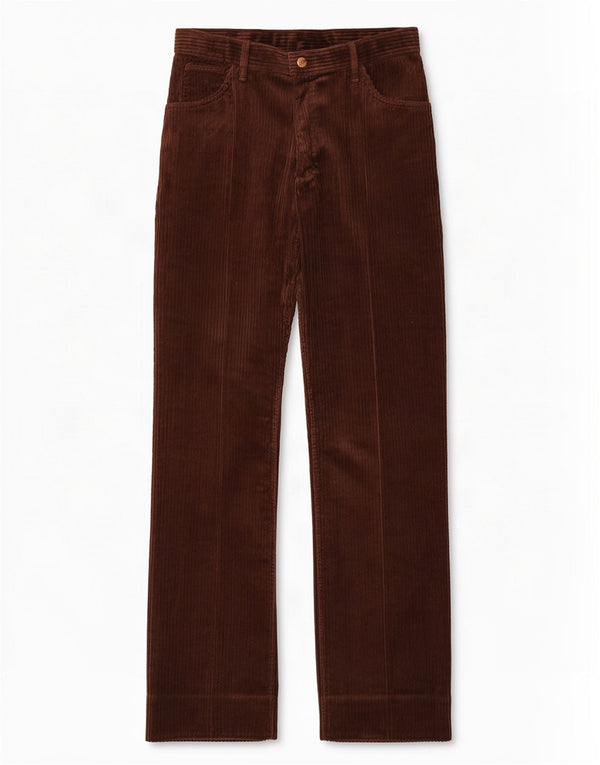 Pantaloni dritti in velluto a coste da donna Wrangler W34 L36 cotone marrone